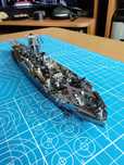 Metalowy model pancernika Yamato 1:800 30cm z zestawu Piececool Gotowy