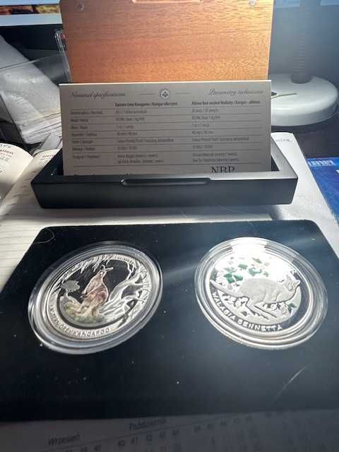 Zestaw Monet Kangur Olbrzymi 20 zł i 1 dolar AUD