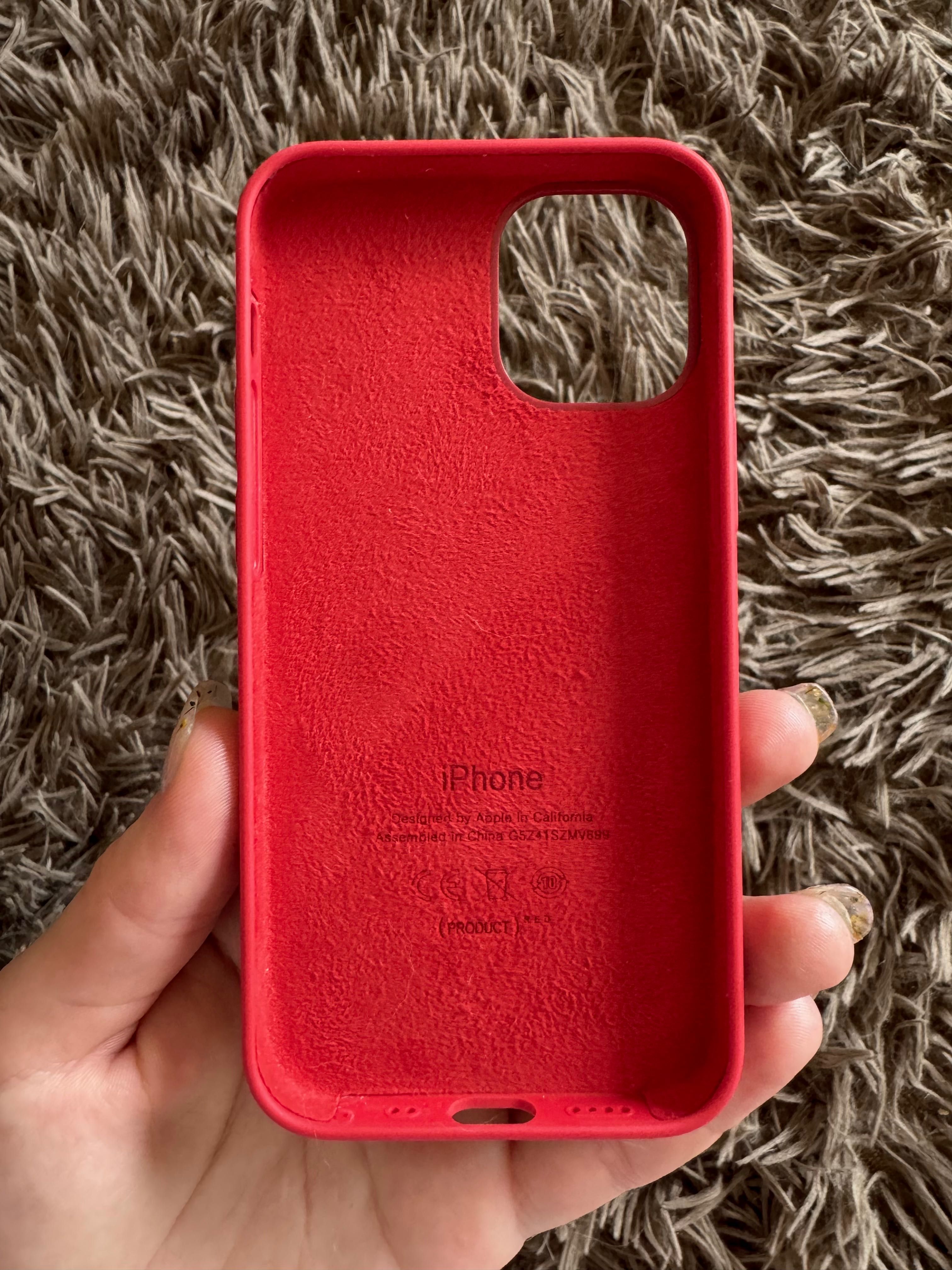 Чохол червоний силіконовий на iPhone 12 mini