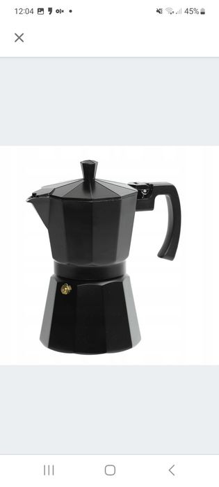 Kawiarka 300ml 6 filiżanek czarna marka domotti, kafetiera aluminiowa