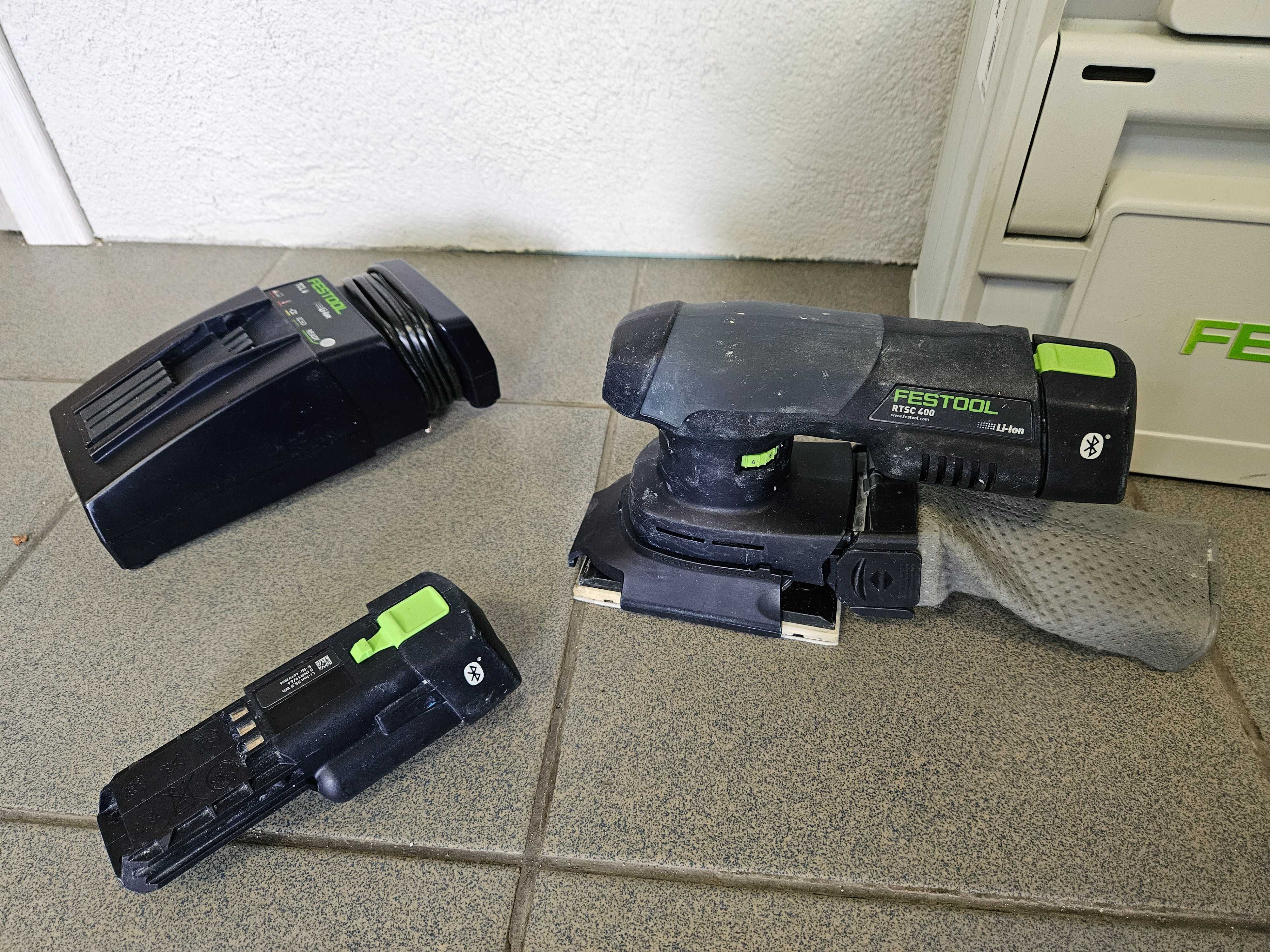 Akumulatorowa Szlifierka Oscylacyjna FESTOOL RTSC 400 + 2 Aku + Ład
