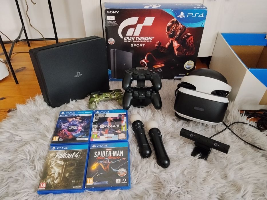 Mega zestaw gogle vr PlayStation konsola Sony PlayStation4 pady ładowa