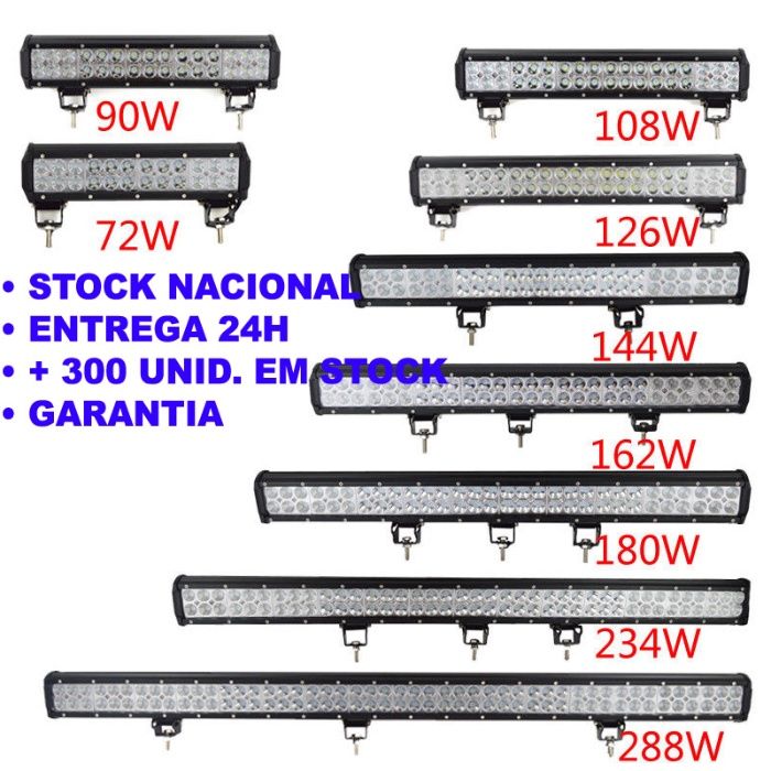 BARRA LED 18W/ 36W/ 54W/ 72W/ 90W/ 108W/ 126W/ 144W/ 180W/ 240W/ 300W