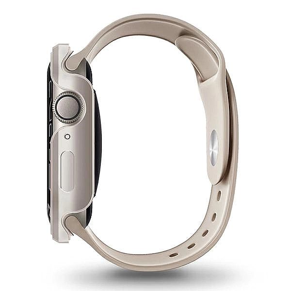 Etui UNIQ Valencia na Apple Watch 4/5/6/7/8/SE/SE2/45/44mm - beżowe