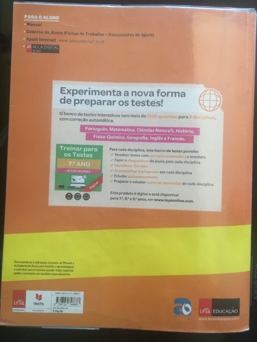 Livro À Descoberta da Terra - Ciências Naturais - 7º ano - Manual