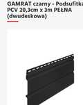 Podsufitka, podbitka GAMRAT kolor czarny PCV dwudeskowa