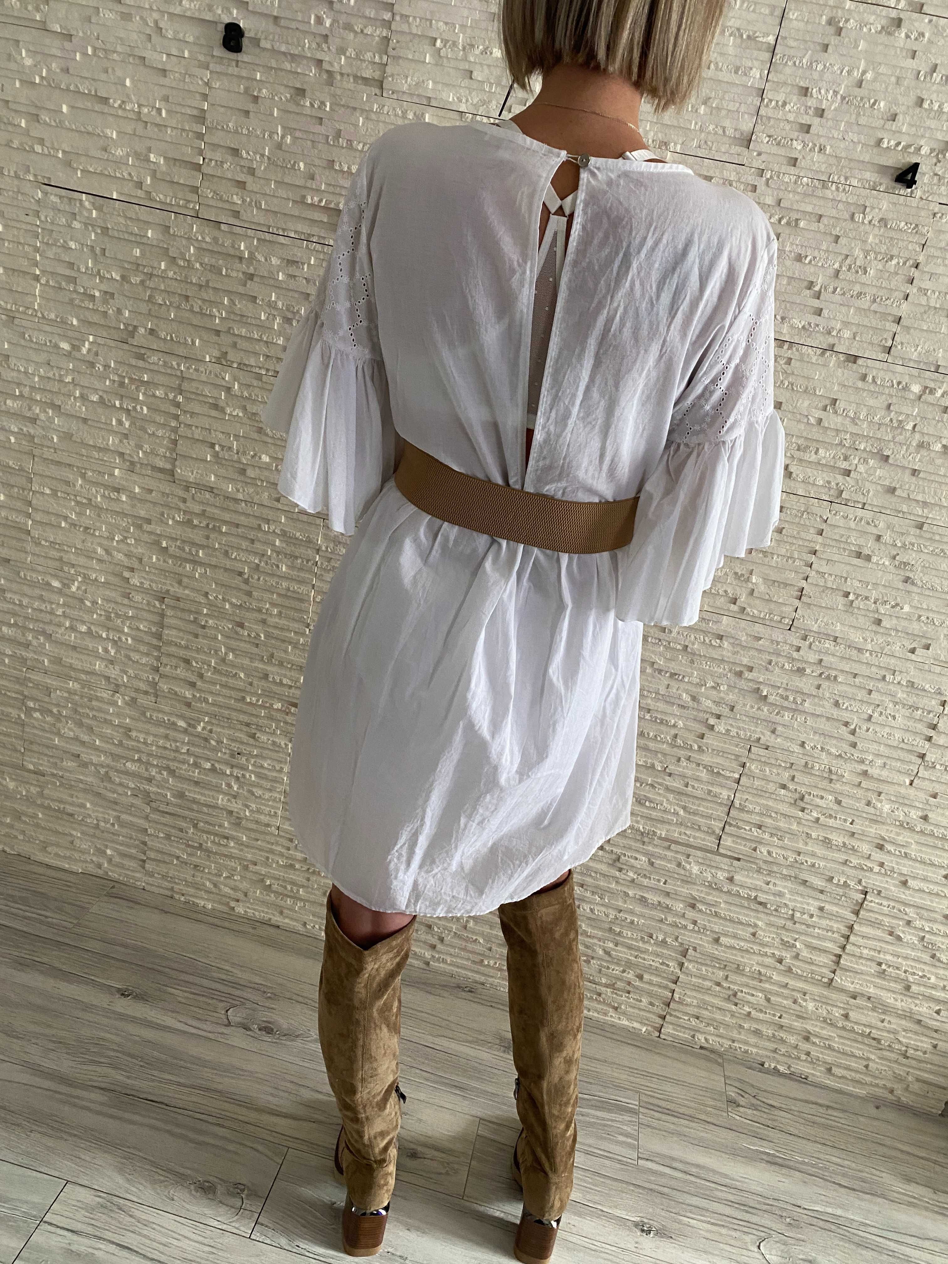 Cocomore nowa lekka sukienka w stylu boho - azur M