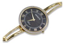 Prześliczny 14K 585 złoty damski zegarek Geneve lw053y P