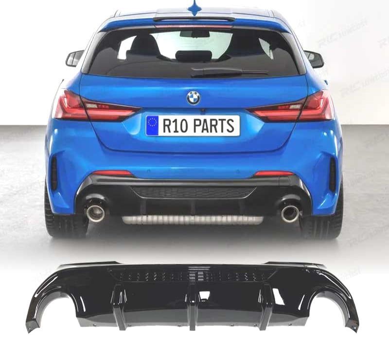 DIFUSOR BMW F40 19- LOOK 135I PRETO BRILHANTE