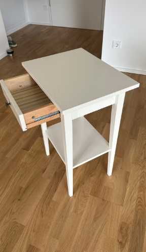 Ikea HEMNES stolik szafka nocny biała bejca drewno 46x35cm (transport)