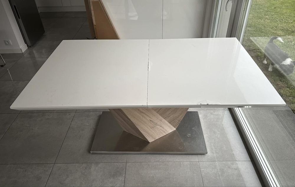 Stół Rozkładany 160(220)X90x75 Nowoczesny bialy