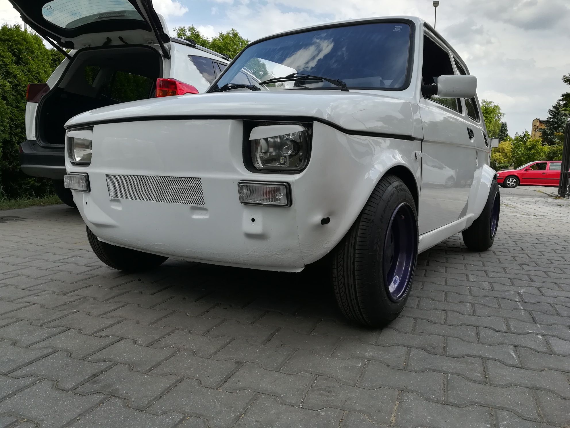 Fiat 126p daszki lamp przednich wąskie i szerokie tuning