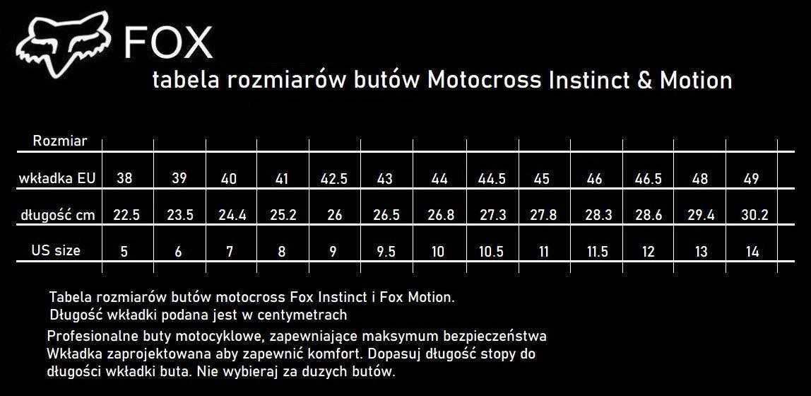 Buty Fox Instinct 2.0 White rozmiar M10 EU 44