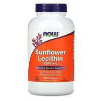 Соняшниковий лецитин Now Foods Sunflower Lecithin 1200 mg 200 softgels