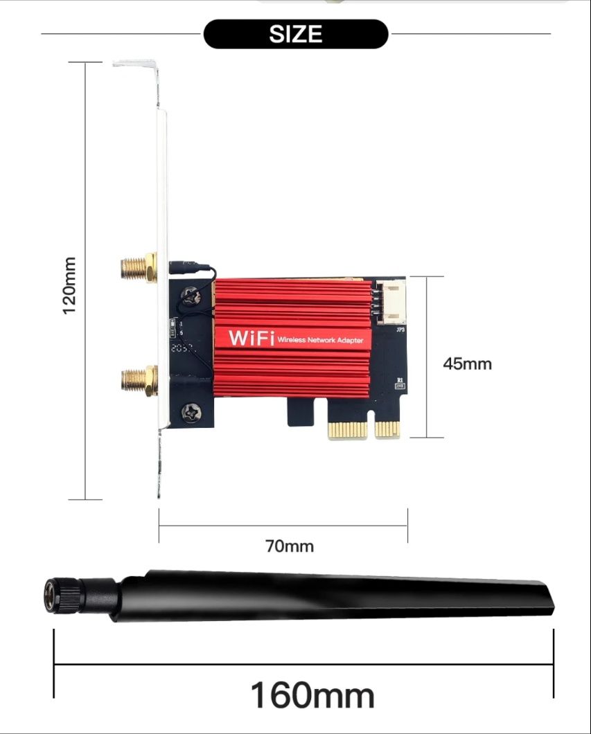 Сетевая карта Fenvi FV-AC1200 WiFi 2,4/5Ghz + BT4.0 Bluetooh