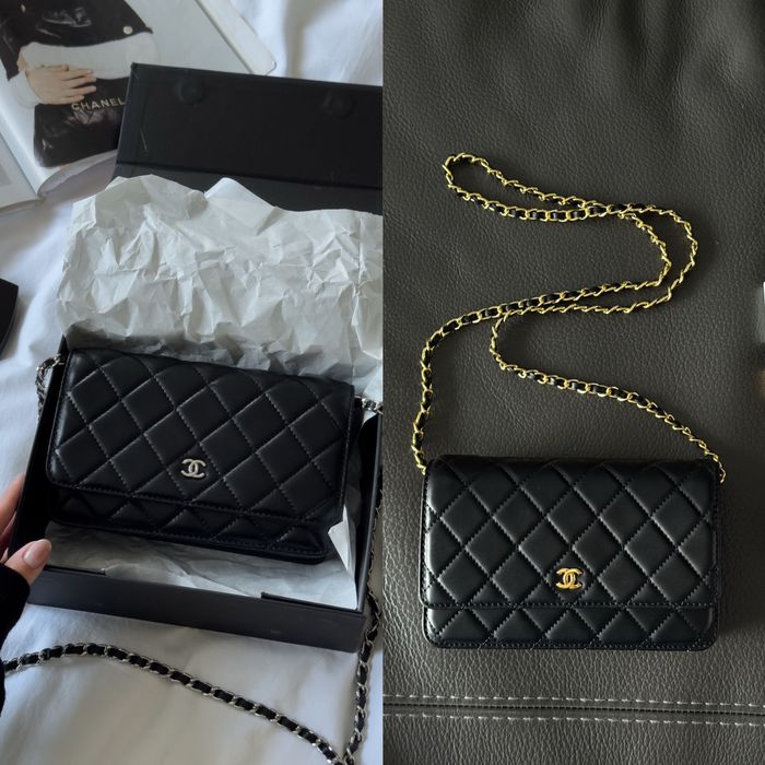 Сумка Chanel Classic Wallet on Chain Quilted Caviar Black