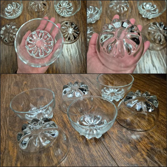 Szklane małe miseczki x6