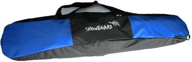 Pokrowiec, futerał na deskę snowboardową - niebieski 155 cm
