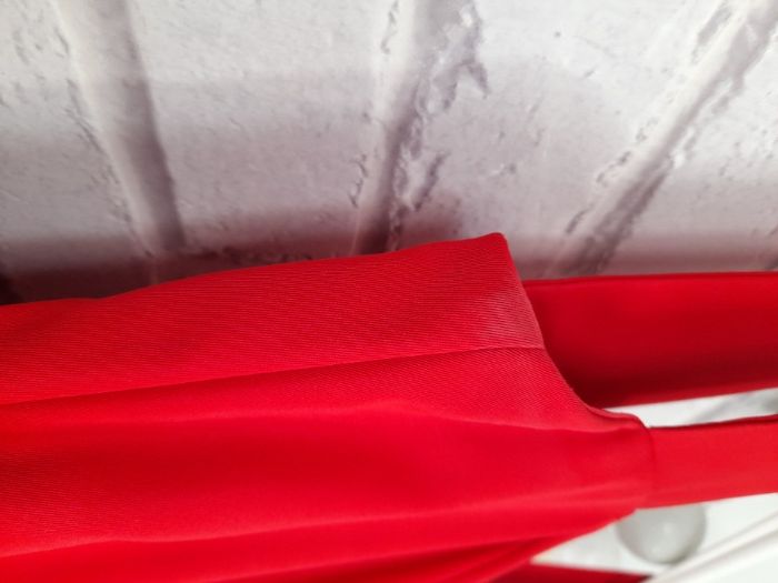 Czerwona rozkloszowana sukienka wesele studniówkę półmetek 18 Talya XS