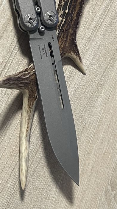 Ніж метелик BENCHMADE 85 BILLET titanium