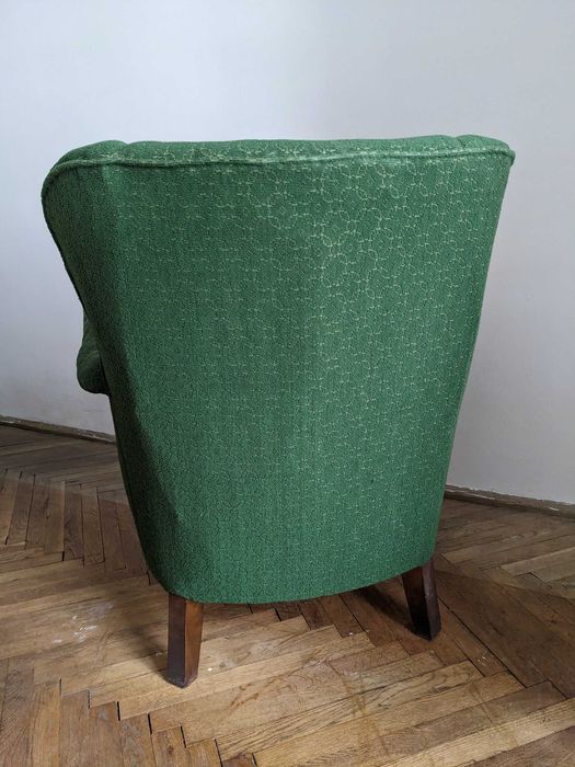 fotel retro do renowacji + podnóżek