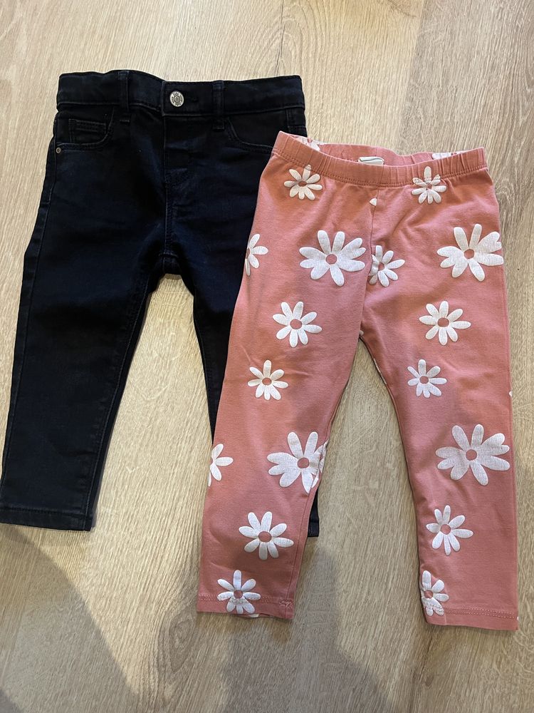 Jeansy zara legginsy h&m 86/92