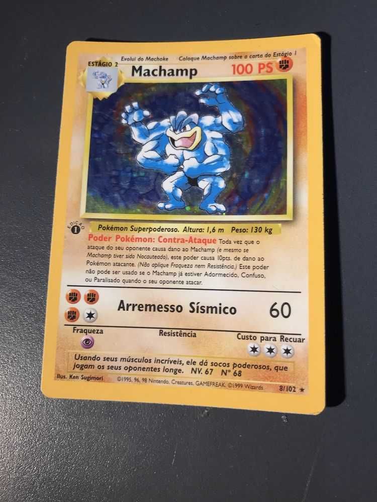 Carta Pokemon Machamp Base set 1ª edição