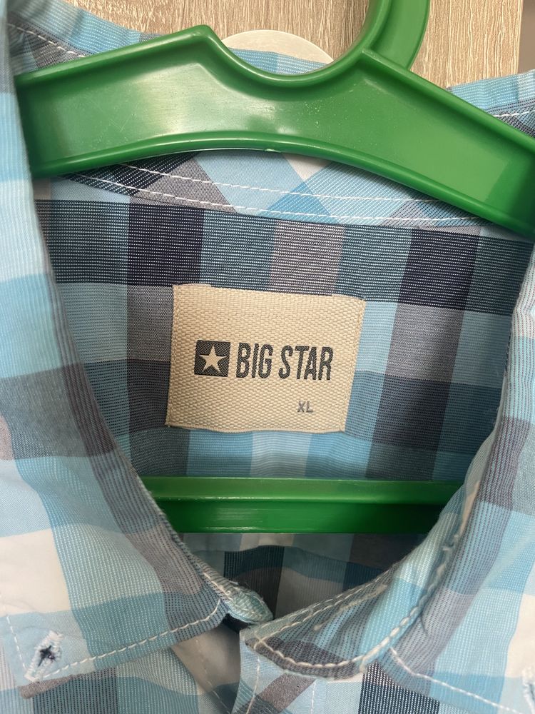 Koszula BIG STAR w kratkę niebieska XL