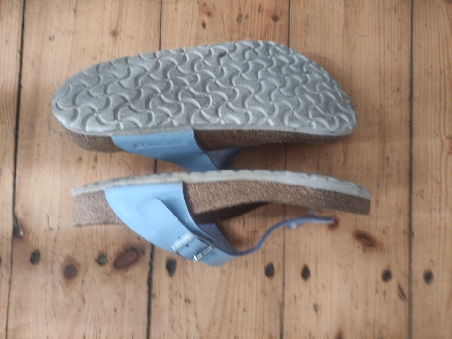 Birkenstock japonki niebieskie