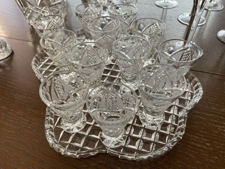 Kieliszki, kryształy z PRL-u