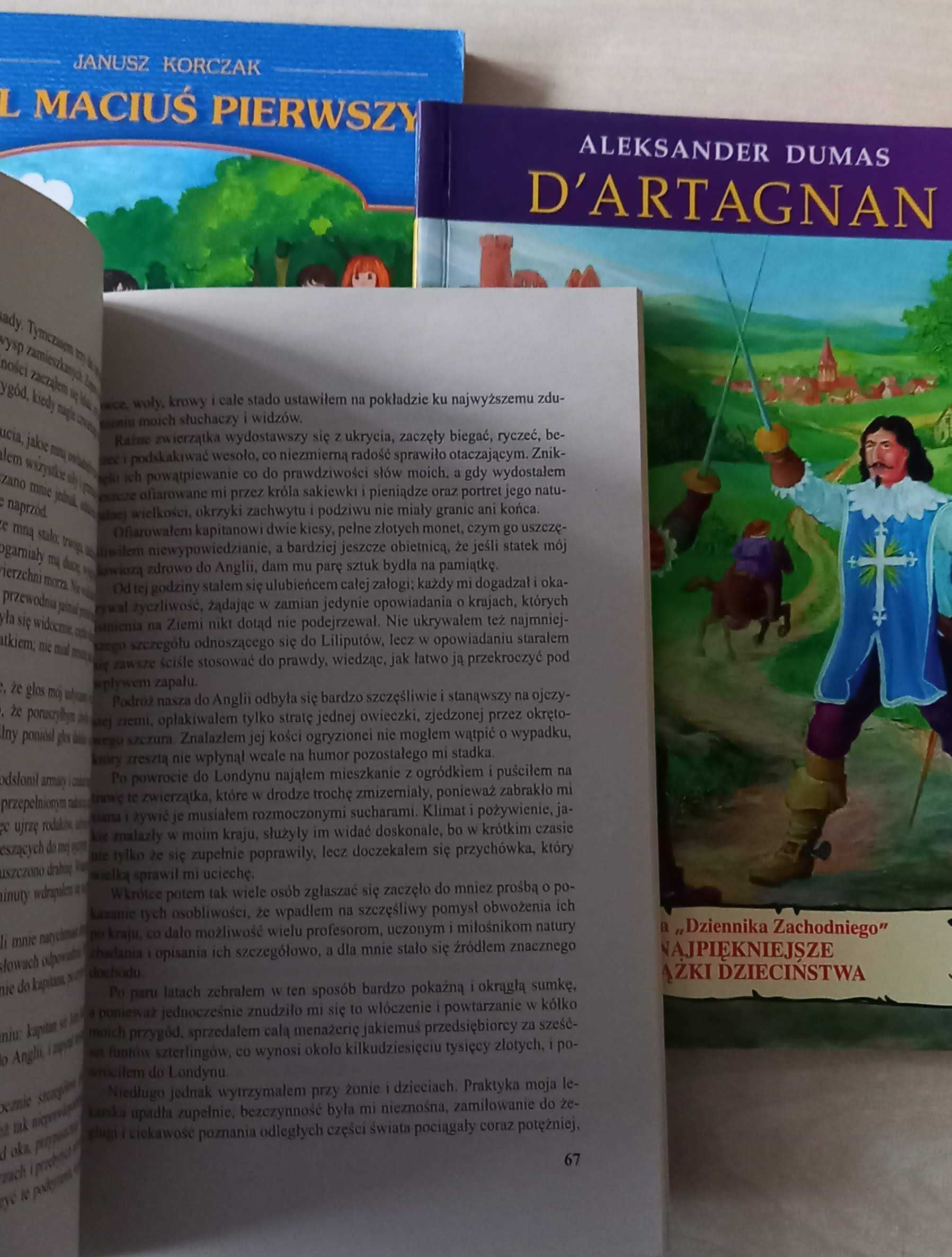 Król Maciuś Pierwszy Korczak Dartagnan Dumas Podróże Guliwera Swift