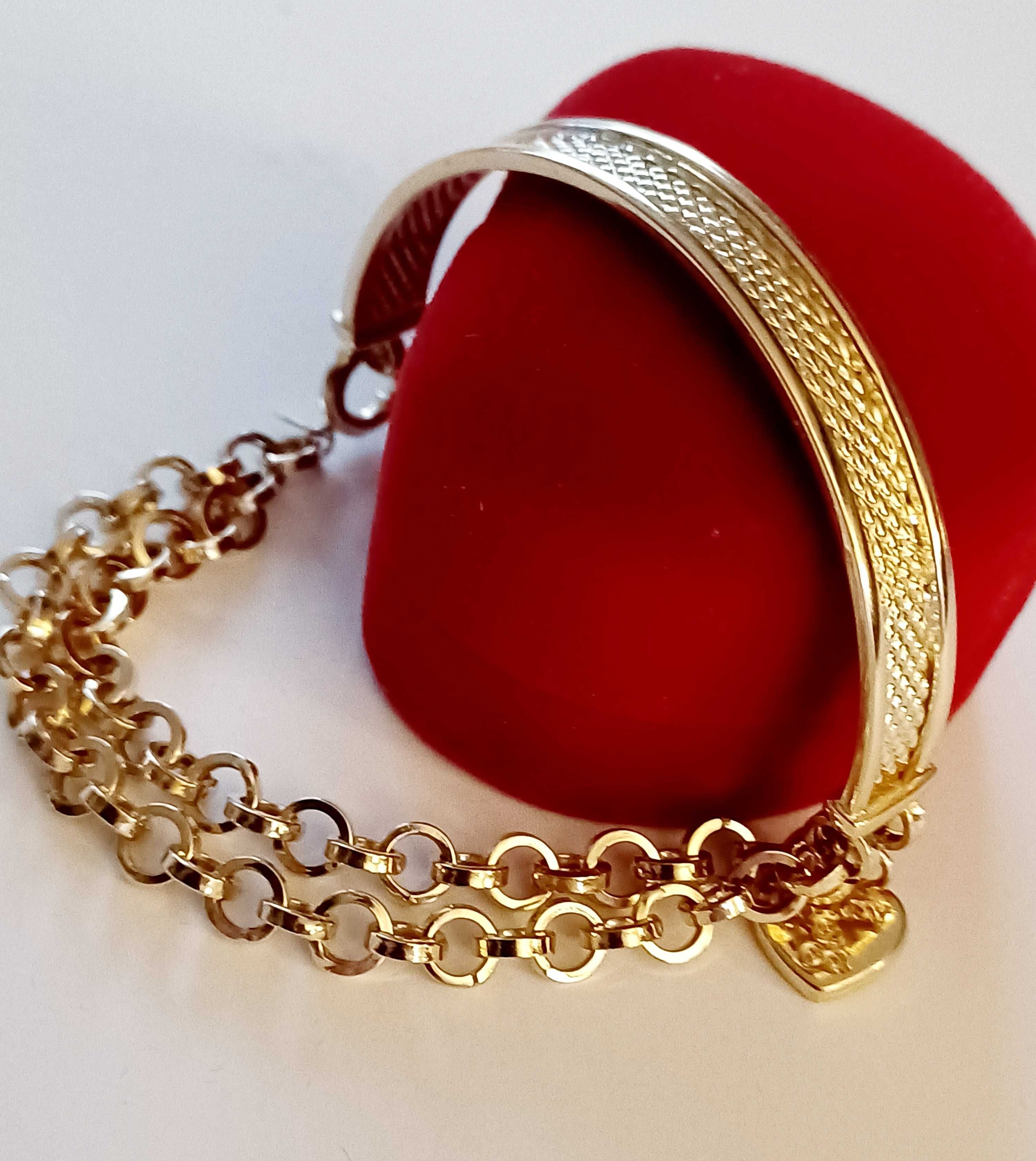 Złota bransoletka 14 karat 585 próba wzór Tiffany