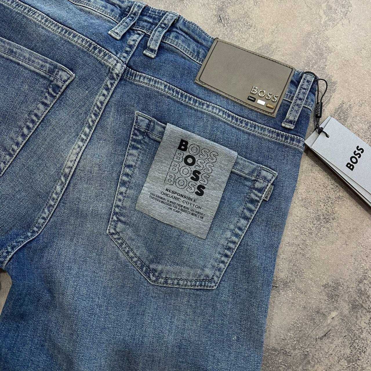 Чоловічі блакитні чоловічі джинси Hugo Boss