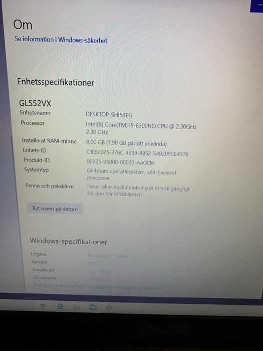Asus GL 552V
