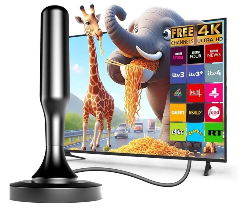 Комнатная телевизионная антенна с приемом на 360°