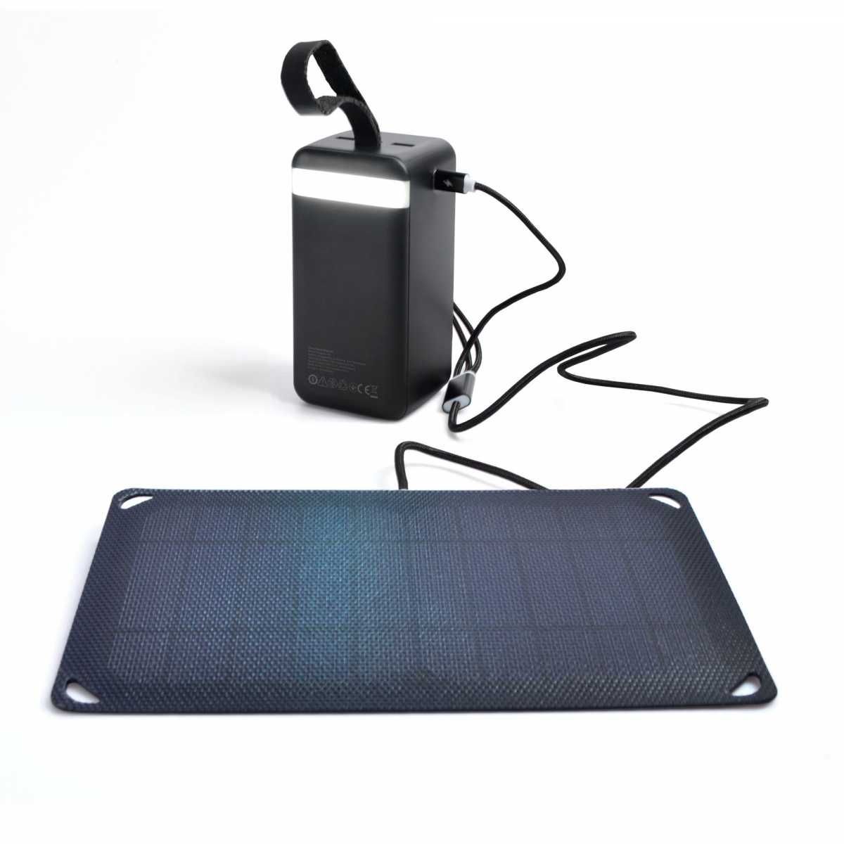 Przenośna ładowarka solarna panel 5W USB 3w1