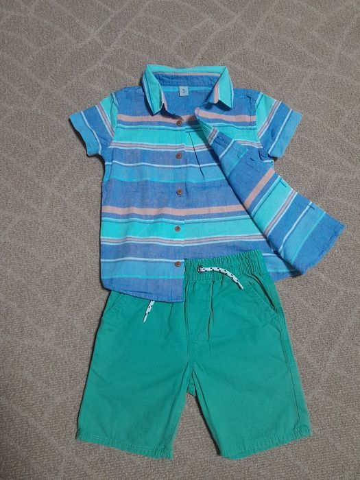 Фирменный летний комплект George шорты Tu рубашка 5-6