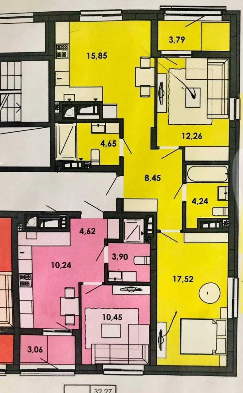 Продаж 2кім кв.68м2,ЖК Семицвіт,Шевченка,центр,поруч Велика Британія