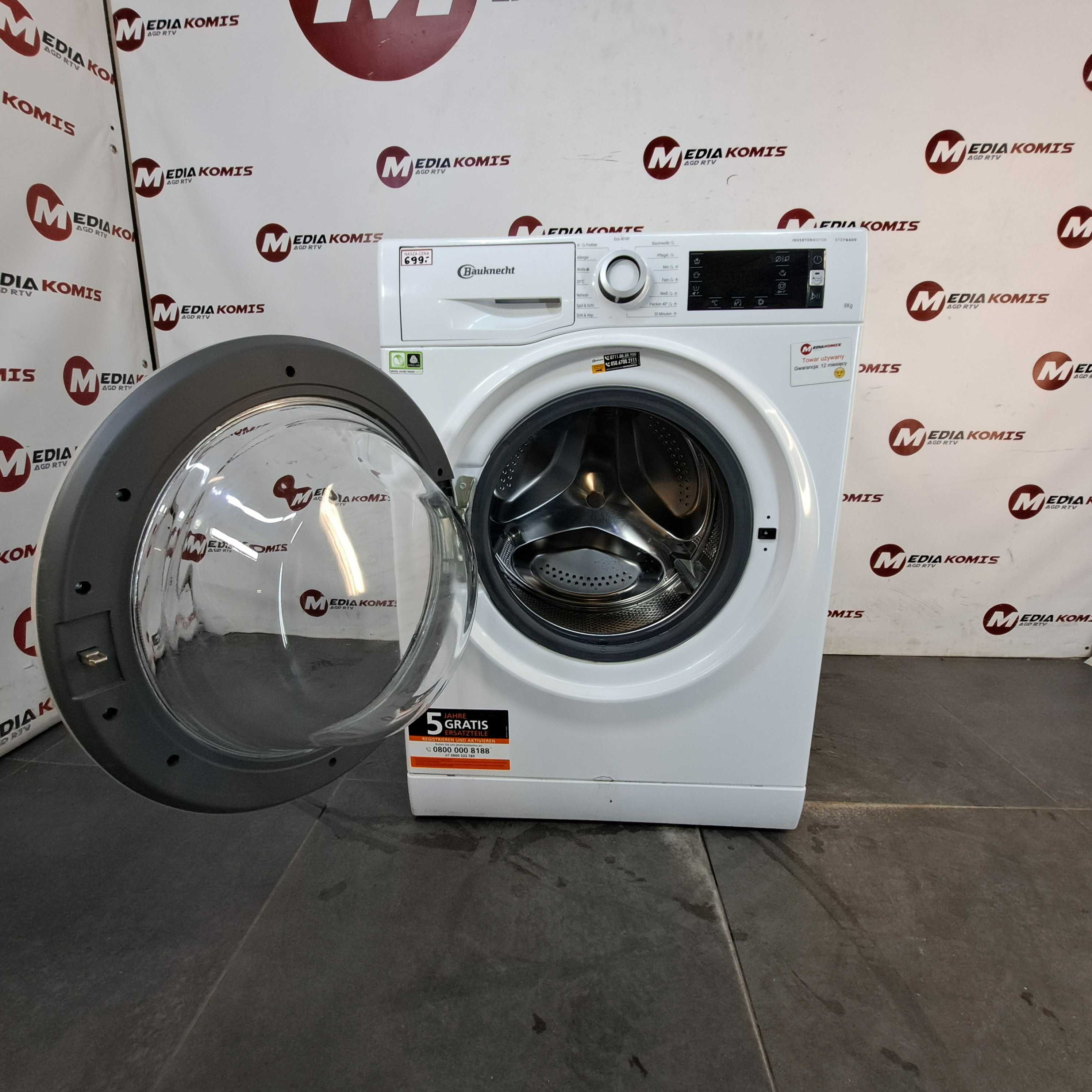 Pralka Bauknecht WM CLASS 823 PS [12m-cy gwar]B/8kg/1400obr/58cm gł