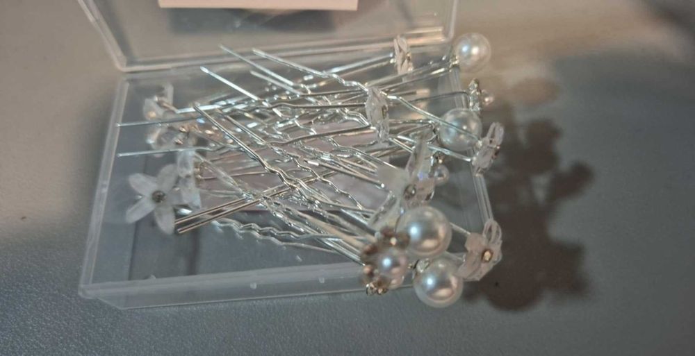 Wsuwka szpilka ozdobna z kryształkami 10 sztuk spinki kokówki kok