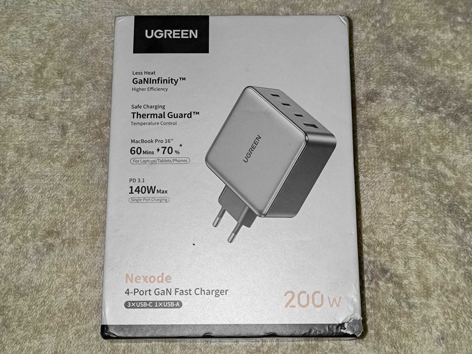 Зарядний пристрій Ugreen GaN 200W