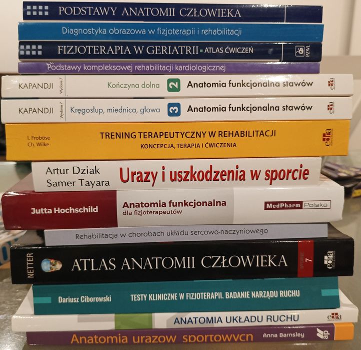 Zestaw książek dla studenta fizjoterapii – 14 pozycji (PZWL, Edra, Med