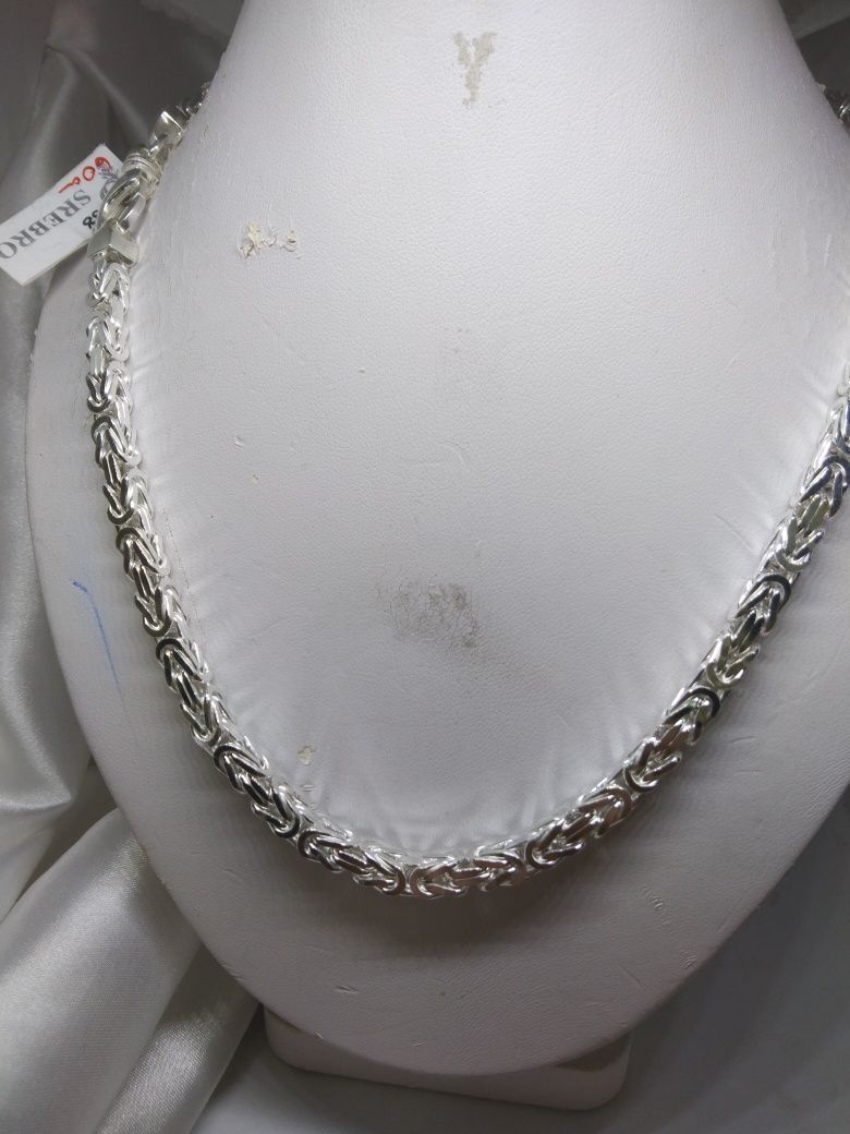 Srebrny łańcuszek splot królewski srebro 925 długość 60cm