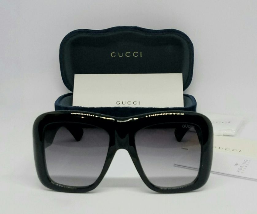 Gucci GG 0498 очки женские большие массивные черные с градиентом