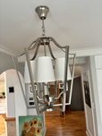 Lampa - srebrny żyrandol z kloszami 60cm