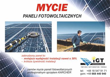 Mycie paneli fotowoltaicznych, kostki brukowej