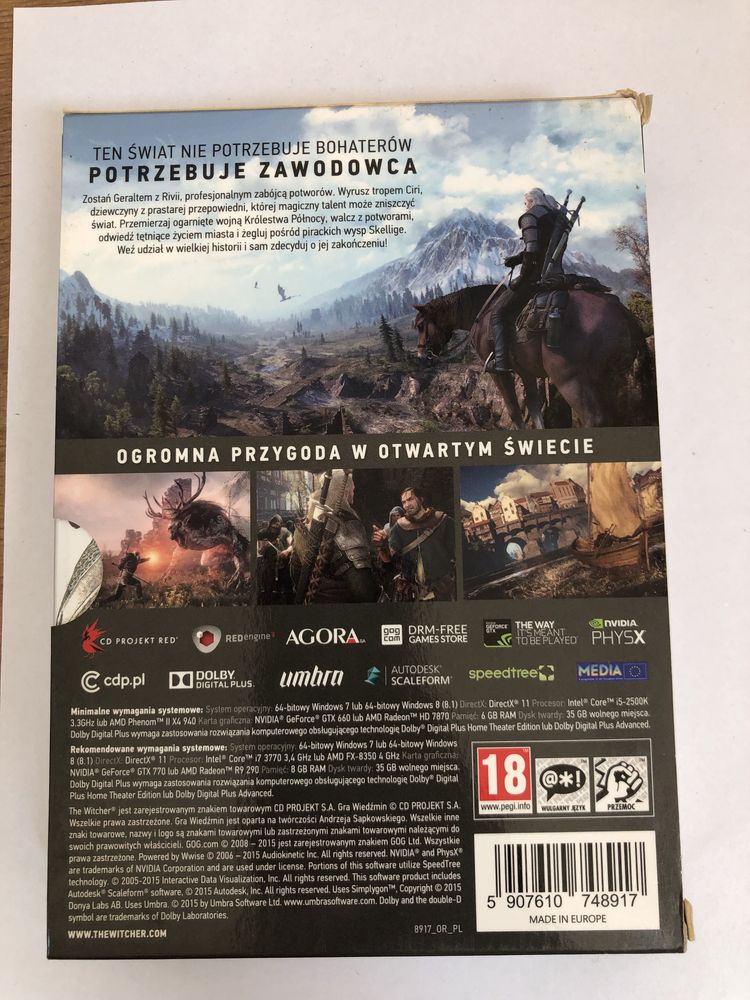 Wiedźmin 3 Dziki Gon Edycja Gry Roku (GOTY) (Gra PC)