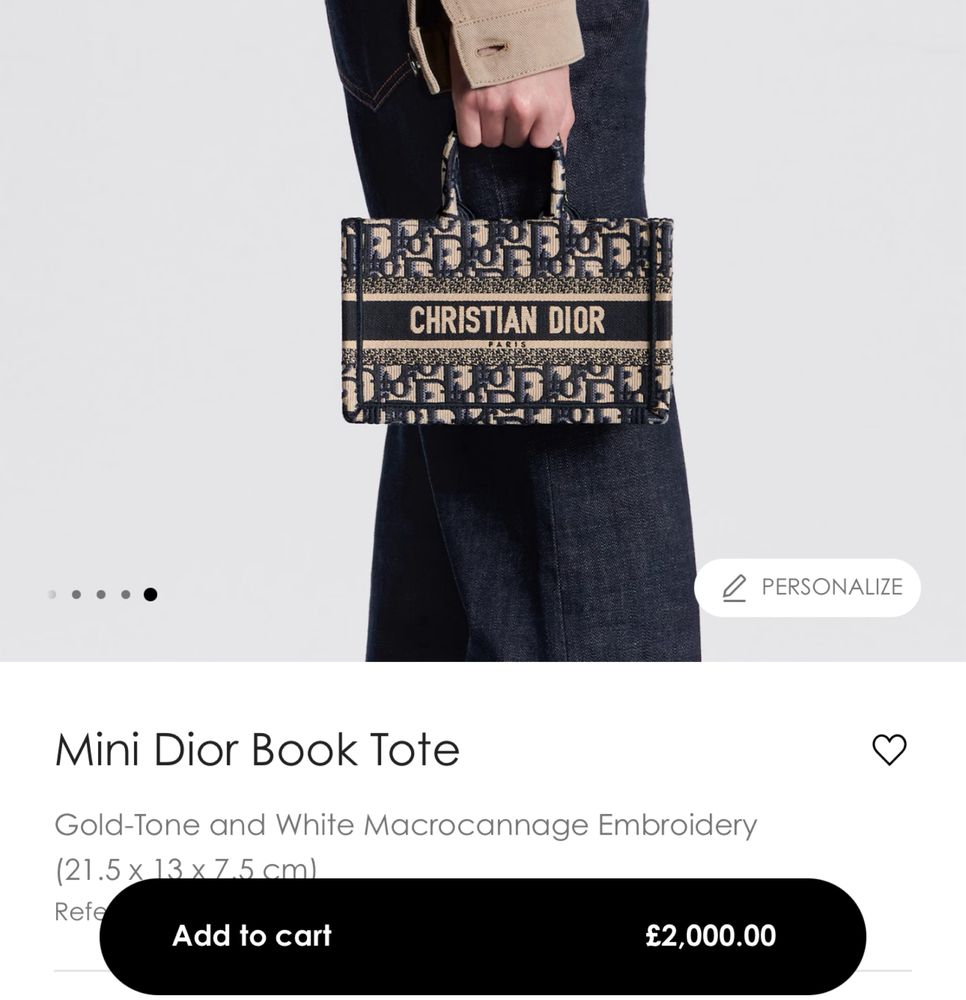 Сумка Christian Dior оригінал Mini Dior Book Tote