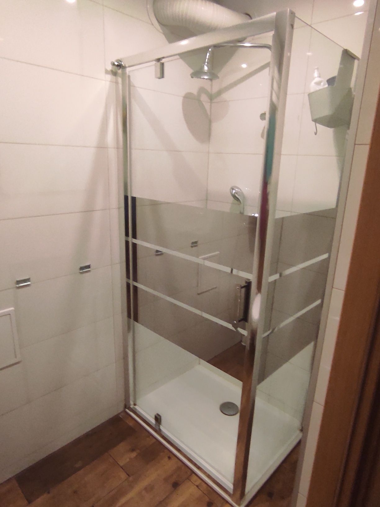Drzwi wahadłowe 90 cm GoodHome Beloya chrom/szkło