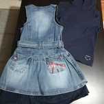 Vestido ganga e sweat menina 5 anos
